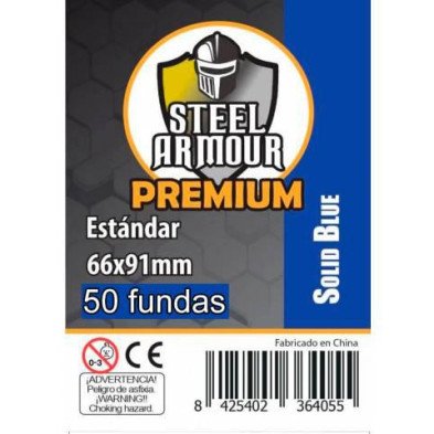 Steel armour - 50 fundas Opacas azul 66x91mm