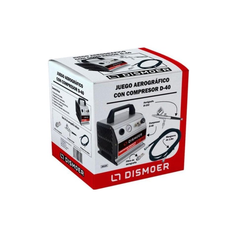 Juego Aerográfico Dismoer Compresor D-40