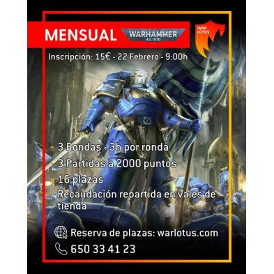 [40K] Torneo 2000 puntos - 22 Febrero 2026