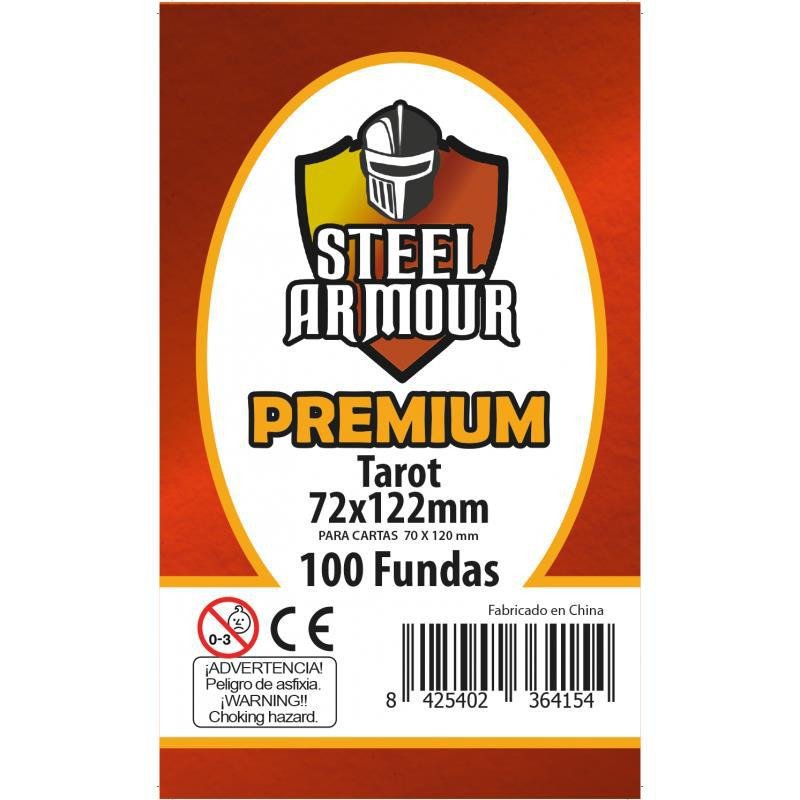 Steel armour - 100 fundas Tamaño Tarot Premium 72x
