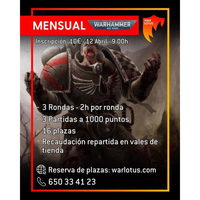 [40K] Torneo 1000 puntos - 12 abril 2026