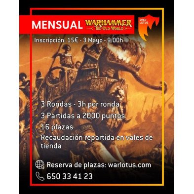 [TOW] Torneo The Old World - 3 mayo 2026