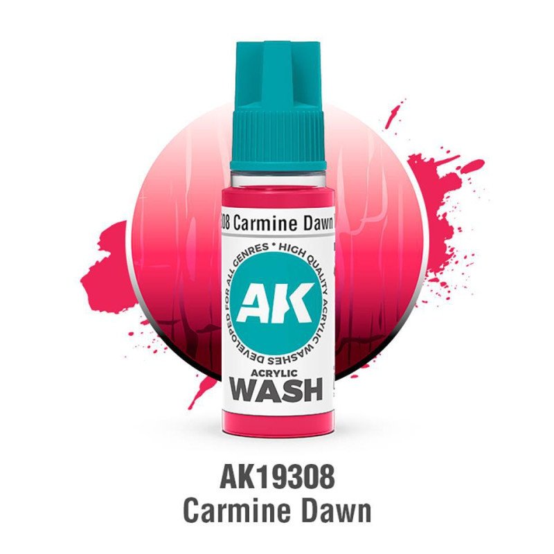 Acrylic Washes - Carmine Dawn