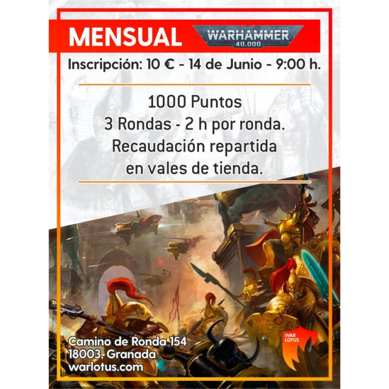 [40K] Torneo 40k - 14 Junio 2026