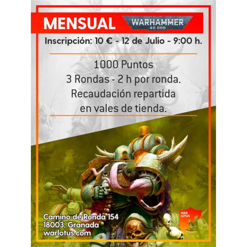 [40K] Torneo 40k - 14 Julio 2026
