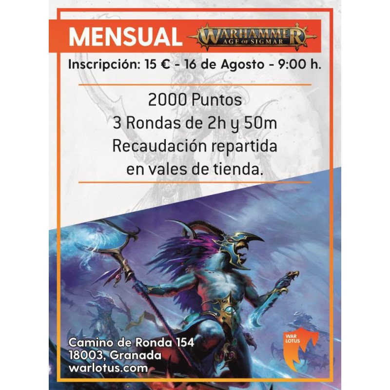 [AoS] Torneo 2000 puntos - 16 Agosto 2026
