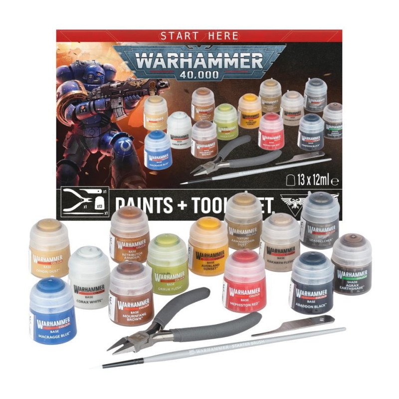 Warhammer 40K - Kit de Pintura y Herramientas