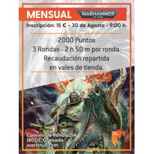[40k] 2000 puntos - 30 de Agosto 2026