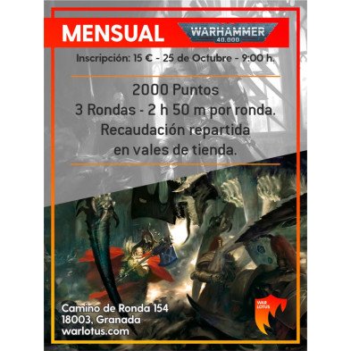  [40K] Torneo 2000 puntos - 25 Octubre 2026