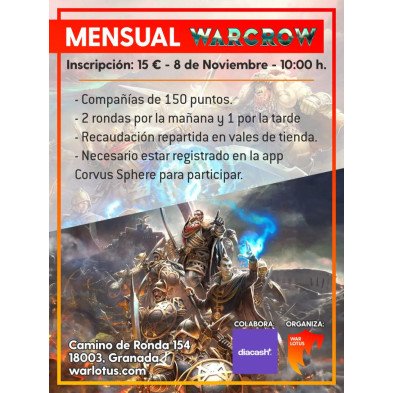 [WRW] Mensual Warcrow - 8 de Noviembre 2026