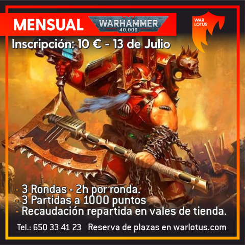 [40K] Torneo 1000 puntos - 13 Julio 2025