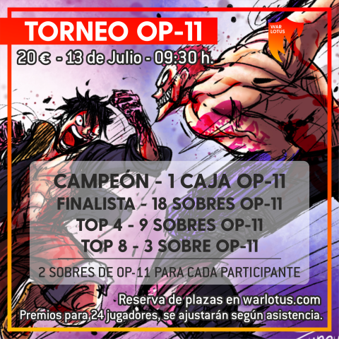 [OP-TCG] Torneo OP-11 - 13 Julio 2025